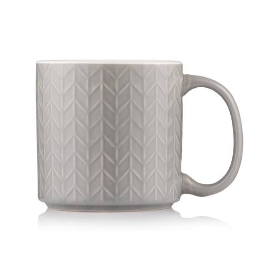 Mug ARDESTO Francesca, 360 ml, ceramics, light gray