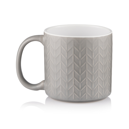 Mug ARDESTO Francesca, 360 ml, ceramics, light gray