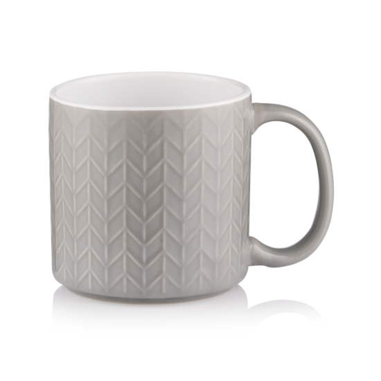 Mug ARDESTO Francesca, 360 ml, ceramics, light gray