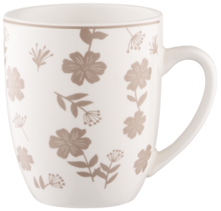 Mug ARDESTO Ravenna, 360ml, porcelain, white-beige
