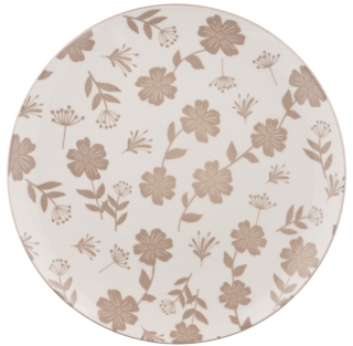 Dinner plate ARDESTO Ravenna, 26.8cm, porcelain, white-beige