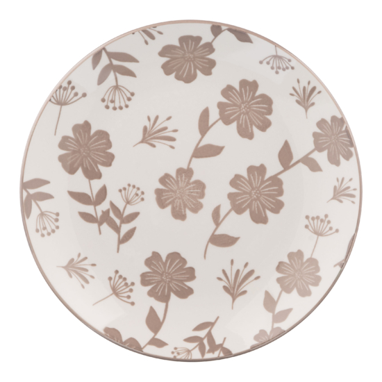 Dessert plate ARDESTO Ravenna, 19cm, porcelain, white-beige