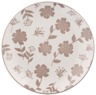Dessert plate ARDESTO Ravenna, 19cm, porcelain, white-beige