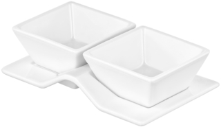 Набор для закусок ARDESTO, 3 предмета, фарфор, белый