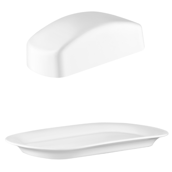 Масленка ARDESTO, 20.3х12.7х6.4см, фарфор, белый