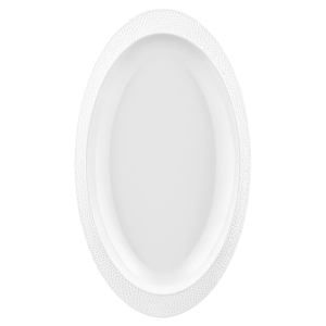 Plate ARDESTO Ancona, 27.2х15.7х2.5cm, porcelain, oval, white