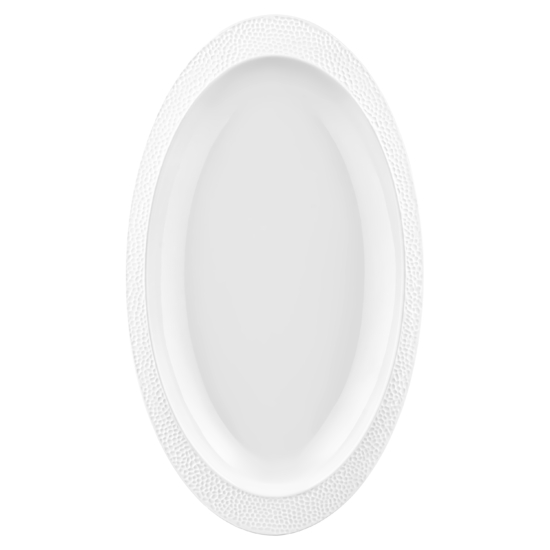 Plate ARDESTO Ancona, 27.2х15.7х2.5cm, porcelain, oval, white