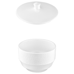 Sugar bowl ARDESTO Ancona 10х9.2cm, 220ml, porcelain, white