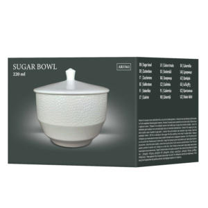 Sugar bowl ARDESTO Ancona 10х9.2cm, 220ml, porcelain, white