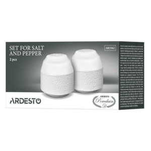 Набір для солі та перцю ARDESTO Ancona, 2 предмети, 5.4х5.5см, порцеляна, білий