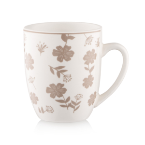 Set of mugs ARDESTO Ravenna 4pcs, 360ml, porcelain, white-beige