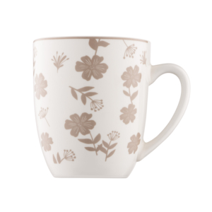 Set of mugs ARDESTO Ravenna 4pcs, 360ml, porcelain, white-beige