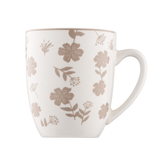 Набор чашек ARDESTO Ravenna, 4шт., 360мл, фарфор, бело-бежевый