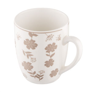 Set of mugs ARDESTO Ravenna 4pcs, 360ml, porcelain, white-beige