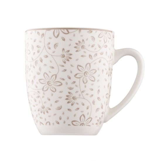 Набор чашек ARDESTO Ravenna, 4шт., 360мл, фарфор, бело-бежевый