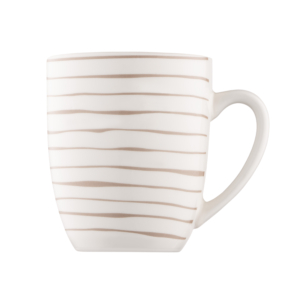 Set of mugs ARDESTO Ravenna 4pcs, 360ml, porcelain, white-beige