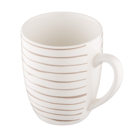 Набор чашек ARDESTO Ravenna, 4шт., 360мл, фарфор, бело-бежевый
