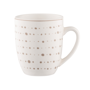 Set of mugs ARDESTO Ravenna 4pcs, 360ml, porcelain, white-beige