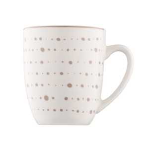 Set of mugs ARDESTO Ravenna 4pcs, 360ml, porcelain, white-beige