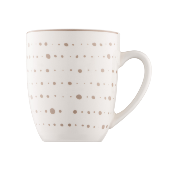 Набор чашек ARDESTO Ravenna, 4шт., 360мл, фарфор, бело-бежевый