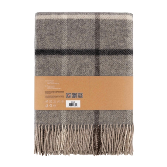 Плед ARDESTO Leonardo Alpina, 140×200 см, 100% шерсть, серый