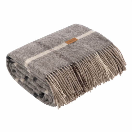 Плед ARDESTO Leonardo Alpina, 140×200 см, 100% шерсть, серый