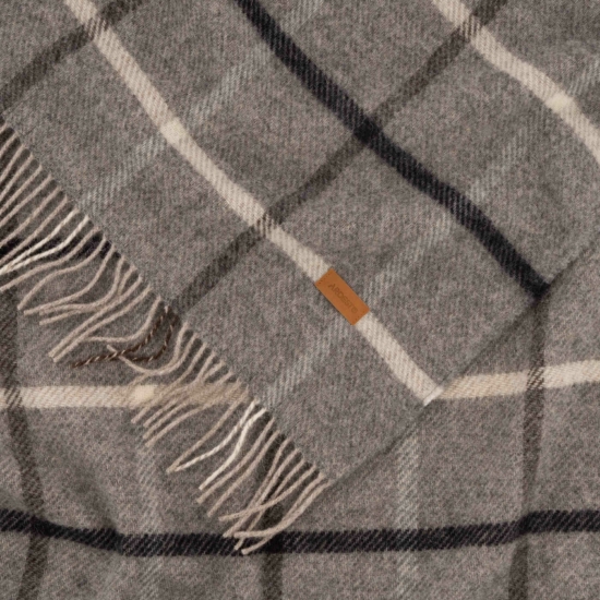 Плед ARDESTO Leonardo Alpina, 140×200 см, 100% шерсть, серый