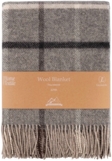 Плед ARDESTO Leonardo Alpina, 140×200 см, 100% шерсть, серый