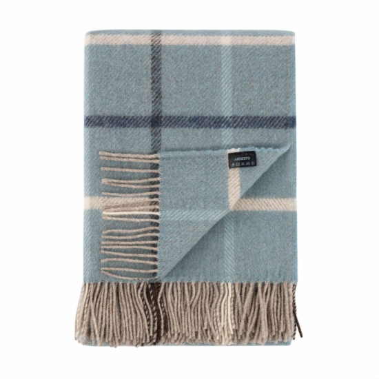 Плед ARDESTO Leonardo Alpina, 140×200 см, 100% шерсть, голубой