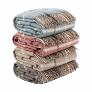 Blanket ARDESTO Leonardo Alpina  140×200 cm, 100% wool, blue