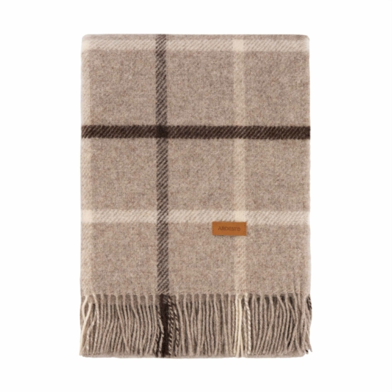 Плед ARDESTO Leonardo Alpina, 140×200 см, 100% шерсть, бежевый