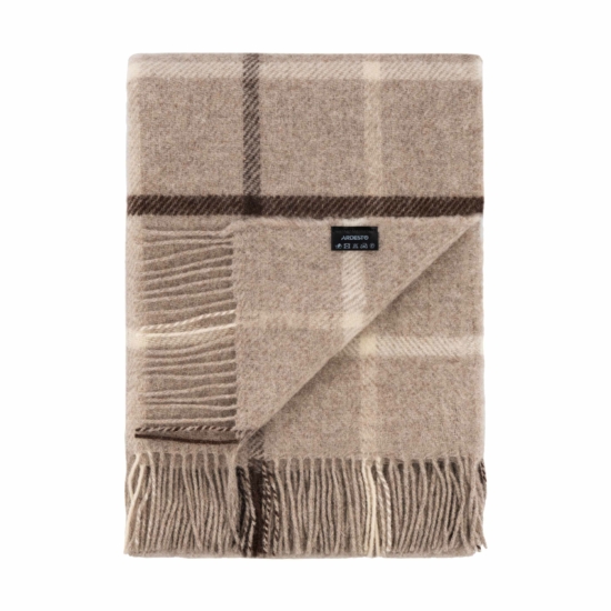 Плед ARDESTO Leonardo Alpina, 140×200 см, 100% шерсть, бежевый