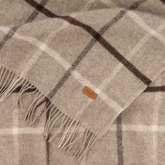 Плед ARDESTO Leonardo Alpina, 140×200 см, 100% шерсть, бежевый