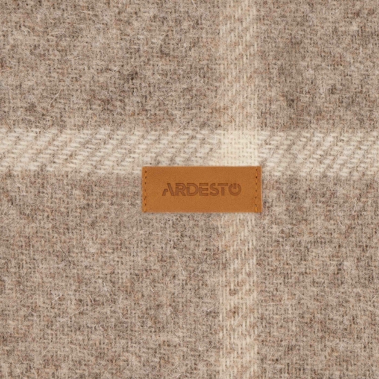 Плед ARDESTO Leonardo Alpina, 140×200 см, 100% шерсть, бежевый