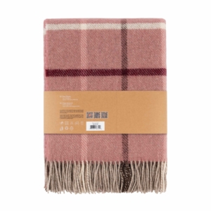 Плед ARDESTO Leonardo Alpina, 140×200 см, 100% шерсть, розовый