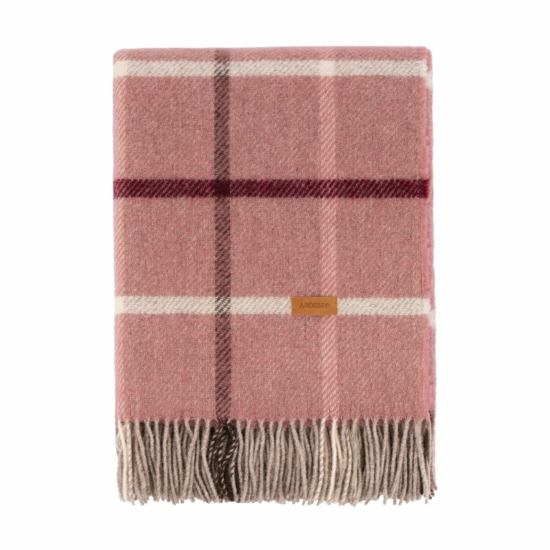 Плед ARDESTO Leonardo Alpina, 140×200см, 100% вовна, рожевий