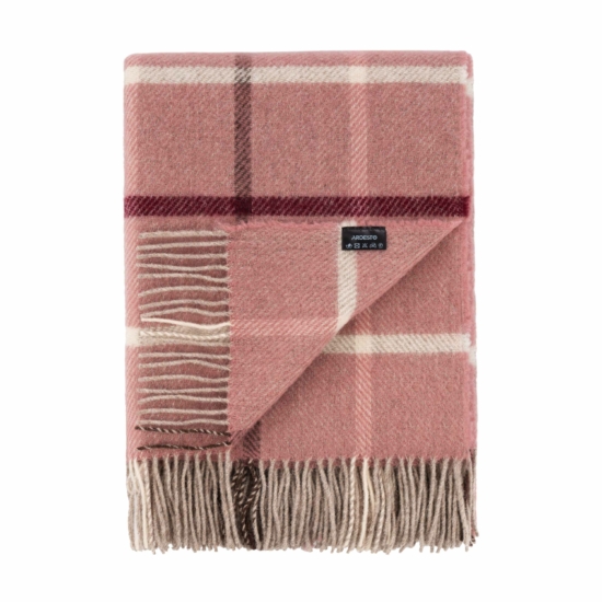 Плед ARDESTO Leonardo Alpina, 140×200см, 100% вовна, рожевий