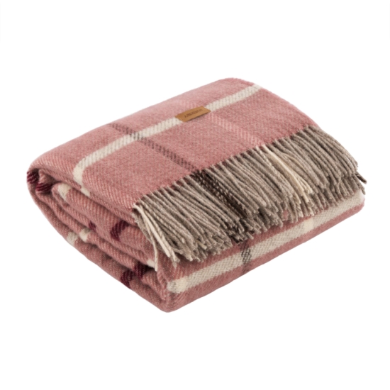 Плед ARDESTO Leonardo Alpina, 140×200см, 100% вовна, рожевий