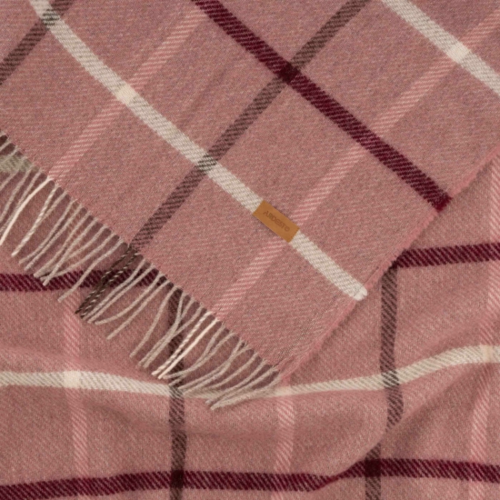 Плед ARDESTO Leonardo Alpina, 140×200см, 100% вовна, рожевий