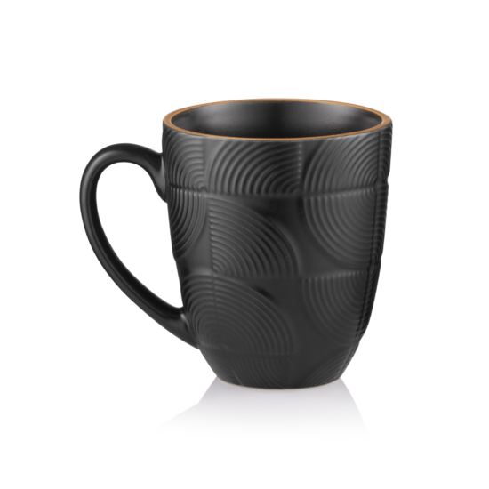 Mug ARDESTO Dafne, 380ml, ceramic, black