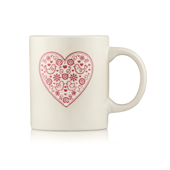 Mug ARDESTO Heart, 320ml, ceramic, white