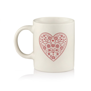 Mug ARDESTO Heart, 320ml, ceramic, white