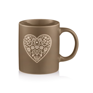 Чашка ARDESTO Heart, 320мл, кераміка, сірий