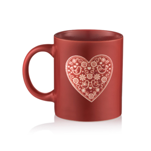 Mug ARDESTO Heart, 320ml, ceramic, red