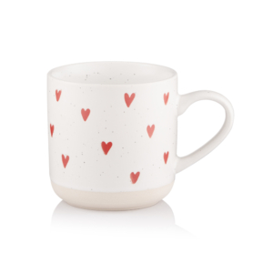 Mug ARDESTO Heart, 350ml, ceramic, white