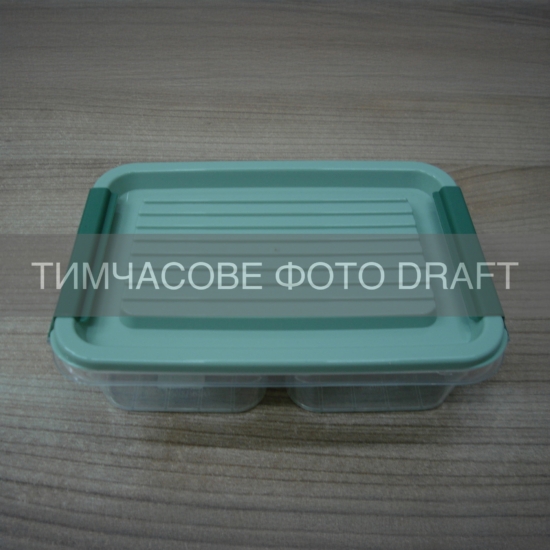 Контейнер двухсекционный для хранения пищевых продуктов ARDESTO Fresh 2х0.25л, пластик, прямоугольная, зеленый