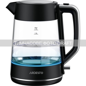 Electric kettle ARDESTO, 1.7L, glass, Otter, black