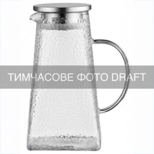 Pitcher with lid ARDESTO 1500ml, borosilicate glass, stainless steel, transparent