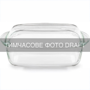 Baking pan with lid ARDESTO Black Mars 33x19x13cm, borosilicate glass, rectangular, transparent