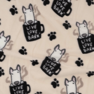 Fleece blanket ARDESTO 130x160cm, 100% polyester, dogs, beige